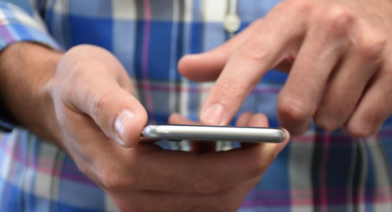 A person holding a phone